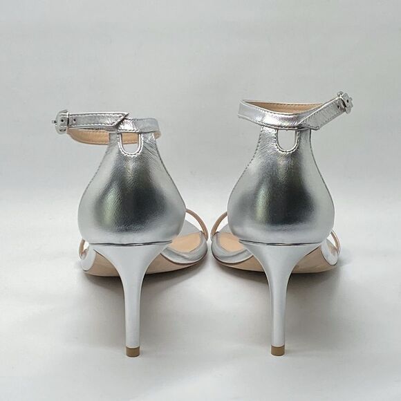 Stuart Weitzman Metallic Leather Sandals size 6.5 - Picture 6 of 11